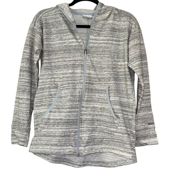 Columbia Zip Up Hooded Gray Sweatshirt Women’s XS Comfortable Casual Outdoor - Picture 1 of 11